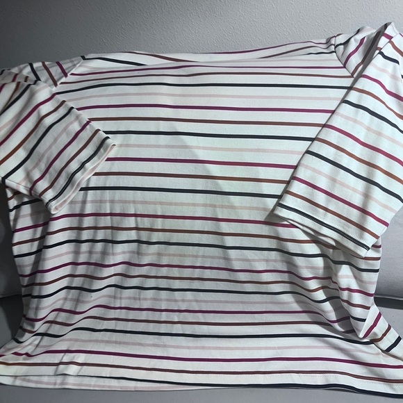Women's Striped Top Shirt Multi Color 3X - Picture 3 of 9